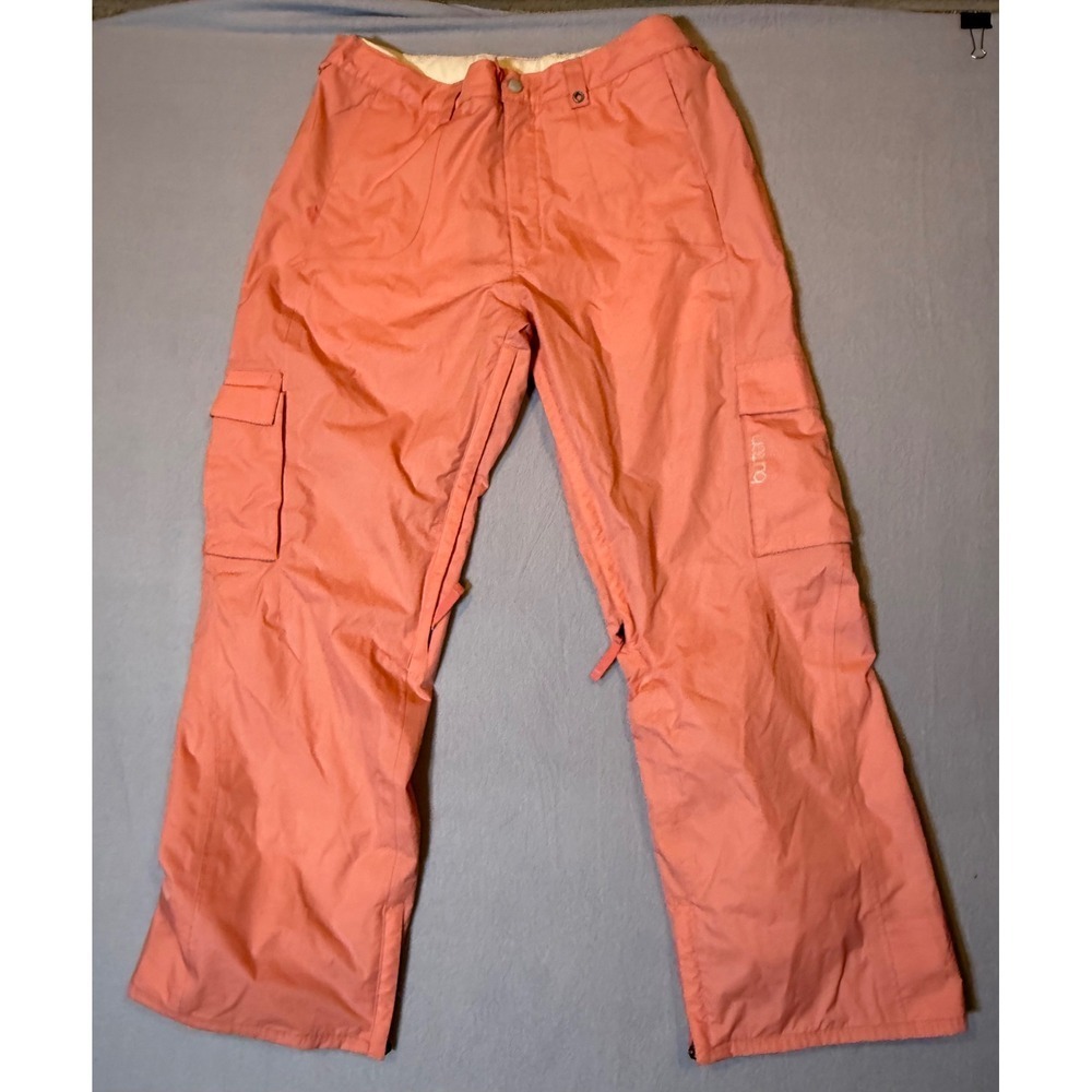 Burton Womens Cargo Snow Pants Coral Pink Insulated Ski Snowboard Size M